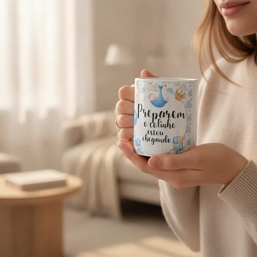 Caneca Anúncio De Gravidez para Amigos e Família Pronta Entrega