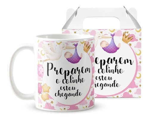 Caneca Presente Anúncio De Gravidez Nuvem Amigas E Família - Anúncio de Gravidez (Amigos)