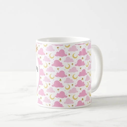 Caneca Presente Anúncio De Gravidez Nuvem Amigas E Família