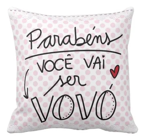 Almofada Personalizada Anunciar Gravidez para Avó - Anúncio de Gravidez (Avós)