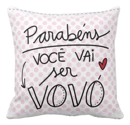Almofada Personalizada Anunciar Gravidez para Avó - Anúncio de Gravidez (Avós)