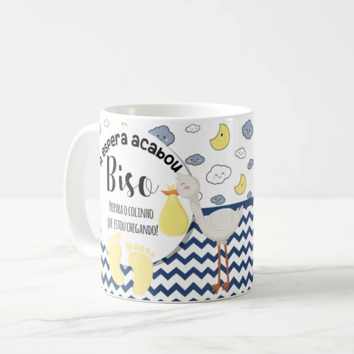 Caneca Gravidez Presente Bisavô Biso Prepara o Colinho