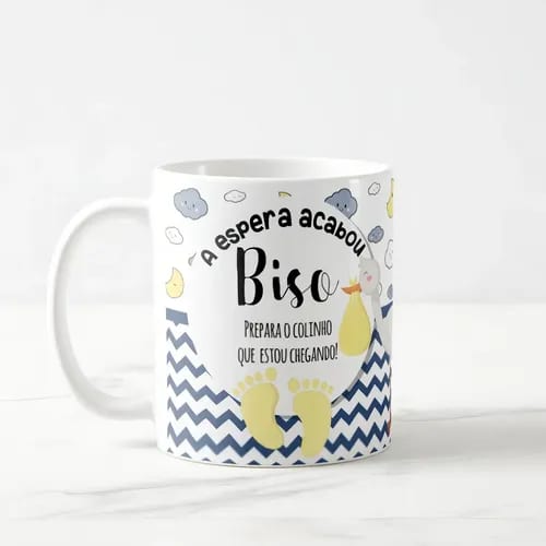 Caneca Gravidez Presente Bisavô Biso Prepara o Colinho