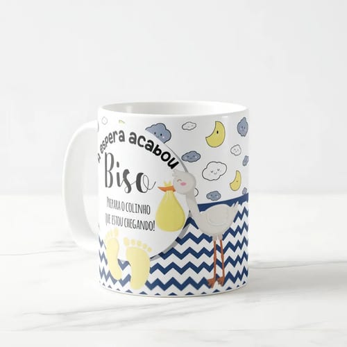 Caneca Gravidez Presente Bisavô Biso Prepara o Colinho