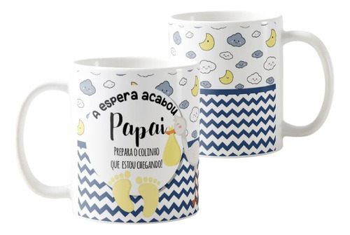 Caneca Presente Revelação Gravidez Gestação Papai Colinho