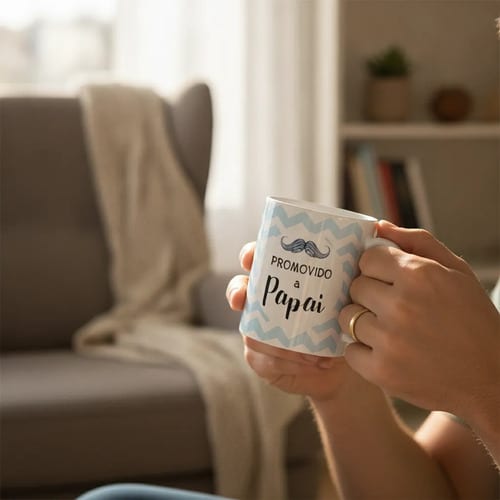 Caneca Personalizada Presente Gravidez Promovido a Papai
