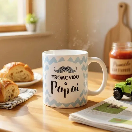 Caneca Personalizada Presente Gravidez Promovido a Papai