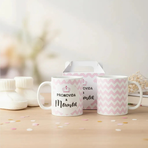 Caneca Personalizada Presente Gestante Promovida a Mamãe
