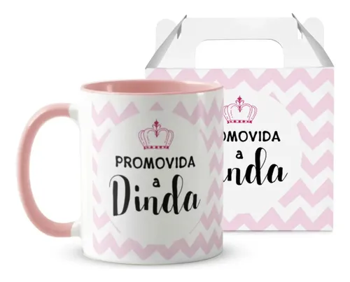 Kit Canecas Convite Promovidos Padrinho e Madrinha Batizado