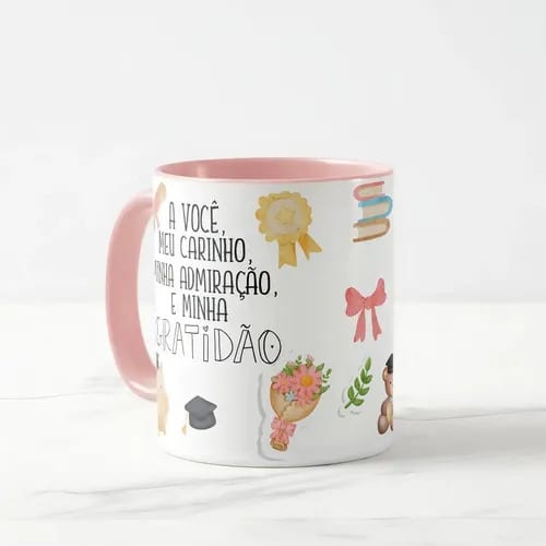 Caneca Presente Agradecimento Professora Dia dos Professores