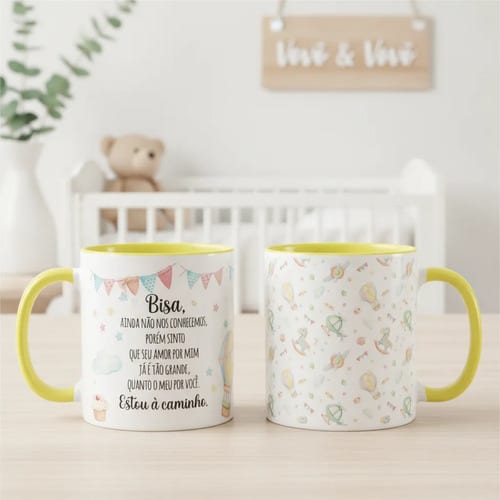 Caneca Personalizada Gravidez, Gestantes, Surpresa Familia - Anúncio de Gravidez (Avó e Avô)