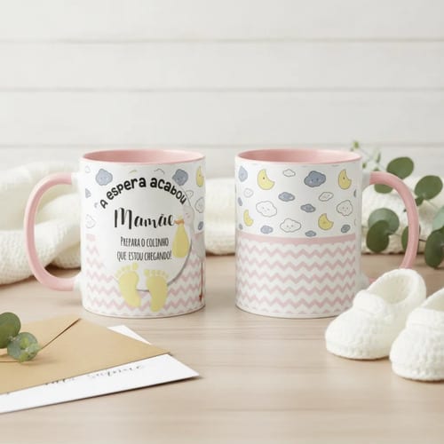 Caneca Personalizada Anúncio De Gravidez Grávida Gestante Mamãe - Anúncio de Gravidez (Mãe)