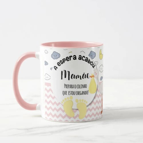 Caneca Personalizada Anúncio De Gravidez Grávida Gestante Mamãe