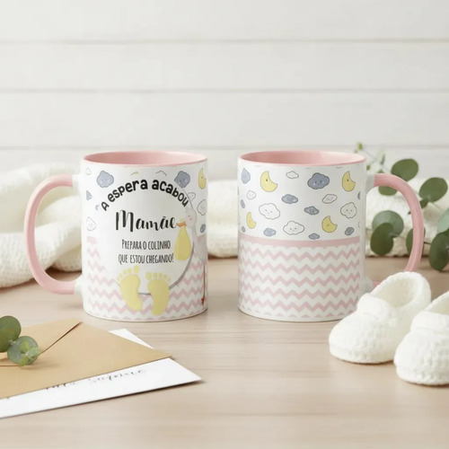 Caneca Personalizada Anúncio De Gravidez Grávida Gestante Mamãe - Anúncio de Gravidez (Mãe)
