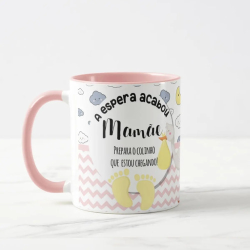 Caneca Personalizada Anúncio De Gravidez Grávida Gestante Mamãe