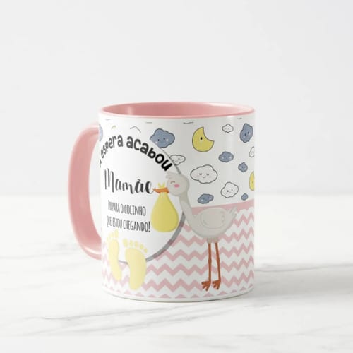 Caneca Personalizada Anúncio De Gravidez Grávida Gestante Mamãe