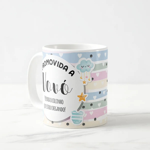 Kit Canecas Personalizada Anúncio de Gravidez Avó e Avô