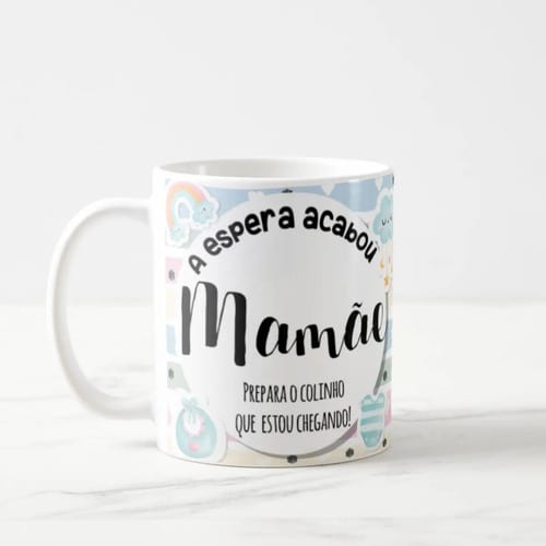 Kit Canecas Presente Gravidez Papai e Mamãe Familia Cresceu