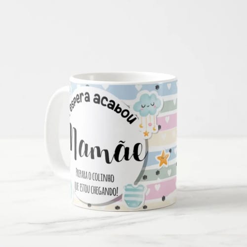 Kit Canecas Presente Gravidez Papai e Mamãe Familia Cresceu