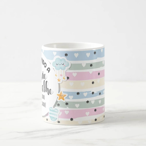 Caneca Presente Gravidez Irmão Mais Velho Familia Cresceu