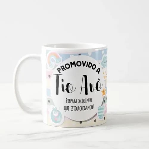 Caneca Presente Gravidez para Tio Avô Tivô Familia Cresceu