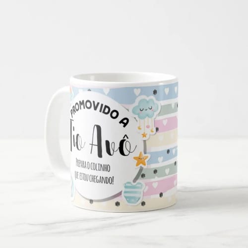 Caneca Presente Gravidez para Tio Avô Tivô Familia Cresceu