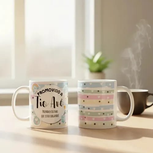 Caneca Presente Gravidez para Tio Avô Tivô Familia Cresceu - Anúncio de Gravidez (Tio Avô)