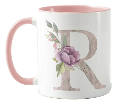 Caneca Feminina Personalizada com Nome e Inicial B - Outros (Inicial B feminina delicada)
