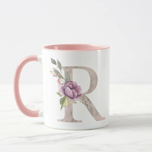 Caneca Feminina Personalizada com Nome e Inicial B