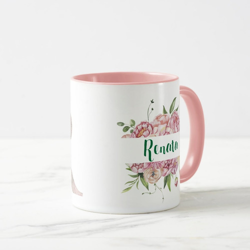 Caneca Feminina Personalizada com Nome e Inicial B