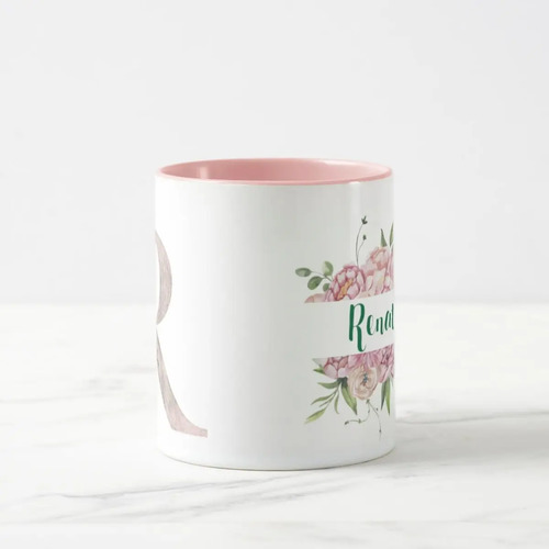 Caneca Feminina Personalizada com Nome e Inicial B