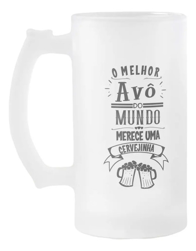 Copo Personalizada Chopp Cerveja Presente a Melhor Avó - Família (Avó/Avô)