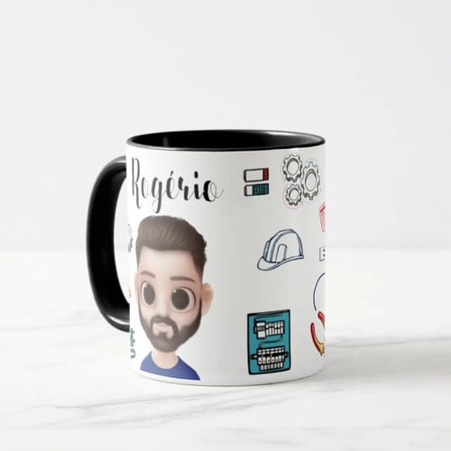 Caneca Profissão Elétrica Presente Criativo Eletricista