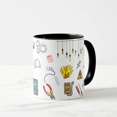 Caneca Profissão Elétrica Presente Criativo Eletricista
