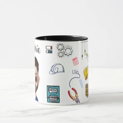 Caneca Profissão Elétrica Presente Criativo Eletricista