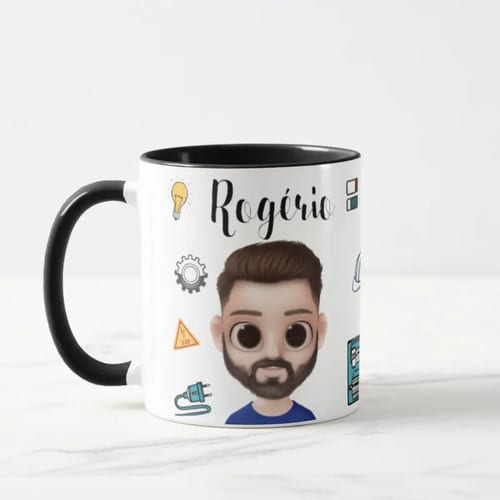 Caneca Profissão Elétrica Presente Criativo Eletricista