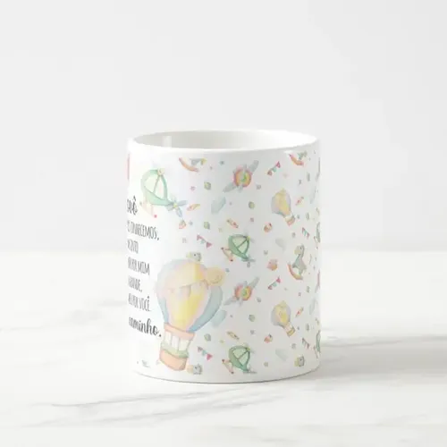 Caneca Presente Revelação de Gravidez Estou à Caminho Vovô