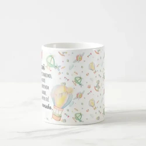 Caneca Presente Revelação de Gravidez Estou à Caminho Vovô