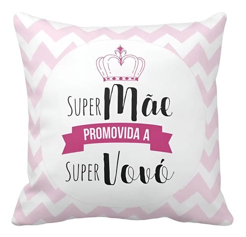 Almofada Decorativa Promovida a Vovó Anúncio Gravidez 40x40