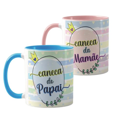 Conjunto Canecas Presente Para Papai E Mamãe