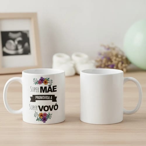 Caneca Personalizada Anúncio de Gravidez - Promovida a Vovó
