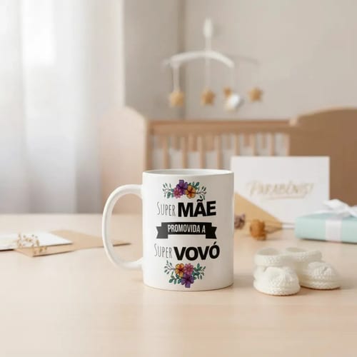 Caneca Personalizada Anúncio de Gravidez - Promovida a Vovó