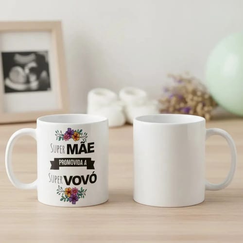 Caneca Personalizada Anúncio de Gravidez - Promovida a Vovó