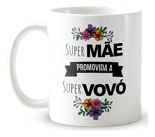 Caneca Personalizada Anúncio de Gravidez - Promovida a Vovó - Anúncio de Gravidez (Avós)