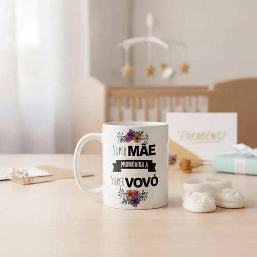 Caneca Personalizada Anúncio de Gravidez - Promovida a Vovó