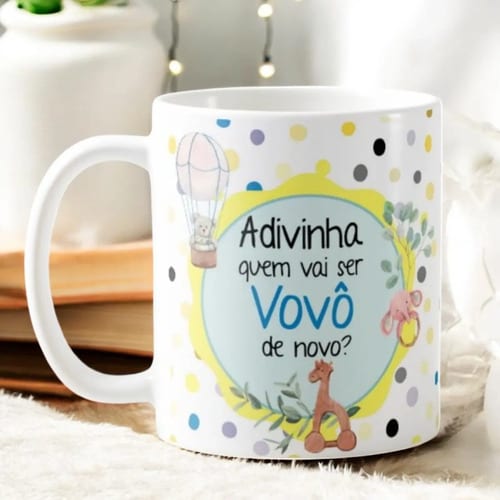 Caneca Presente Revelação Adivinha Quem Vai Ser Vovô De Novo