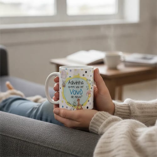 Caneca Presente Revelação Adivinha Quem Vai Ser Vovô De Novo