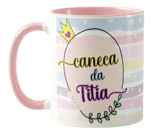 Caneca Personalizada Especial de Lembrancinha para Tia Titia - Família (Tio(a))