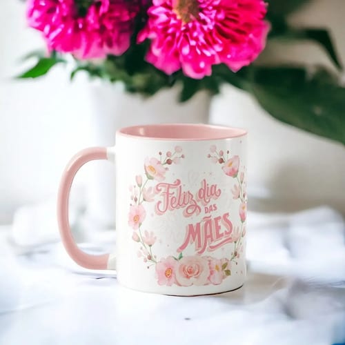Caneca Personalizada Mãe Presente Mulher Feliz Dia das Mães