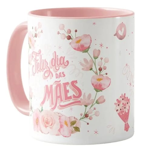Caneca Personalizada Mãe Presente Mulher Feliz Dia das Mães